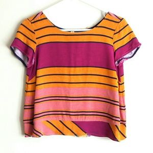 🔥 Anthropologie Multi Stripe Crop Top 🔥